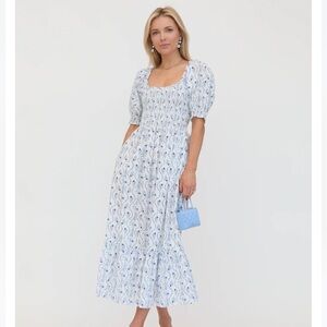 Hill House Blue and White Maxi Dress